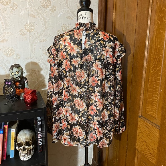 Maurices plus size sheer ruffle blouse - Picture 8 of 10